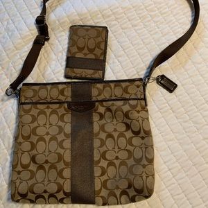 Coach crossbody purse and wallet